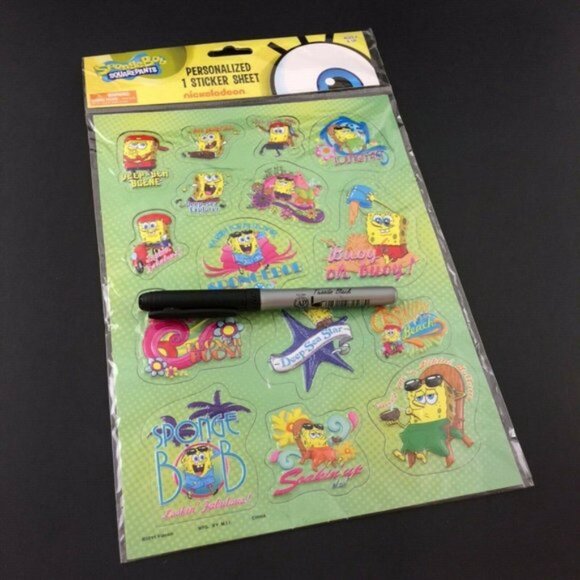 15 Packages Spongebob Squarepants Nickelodeon Raised 3D Sticker Sheets NEW 200+ - Picture 10 of 10
